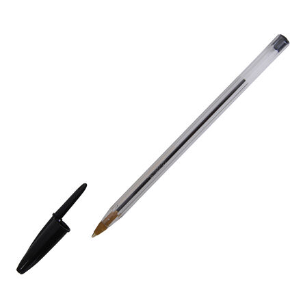 Bic Cristal Ballpoint Pens \- Medium Nib 50pk Black Black hi\-res
