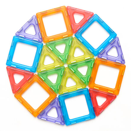 Translucent Magnetic Polydron 128pk  hi\-res