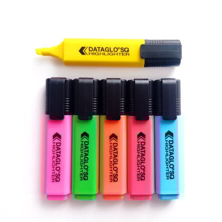Assorted Highlighter Marker Pens Chisel Tip  hi\-res