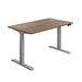 Height Adjustable Table Oak 1200x800x645 Silver Frame  hi\-res