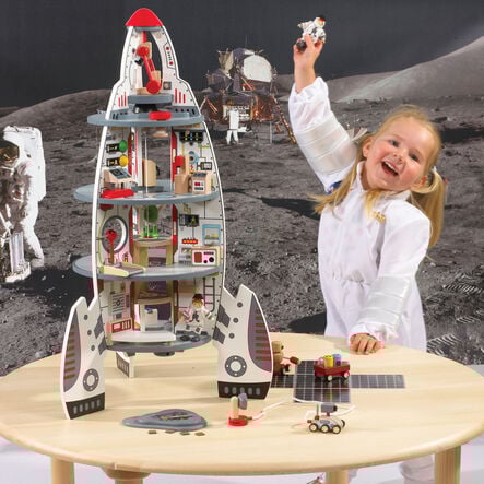 Small World Wooden Spaceship Rocket  hi\-res