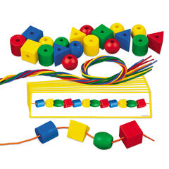 Giant Threading Beads and Pattern Cards  Giant Threading Beads and Pattern Cards  hi-res