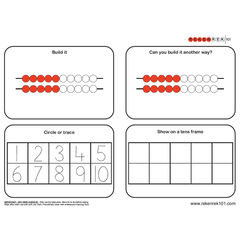 Rekenrek Practice Charts - Numbers to 10 30pk  Rekenrek Practice Charts - Numbers to 10 30pk  hi-res