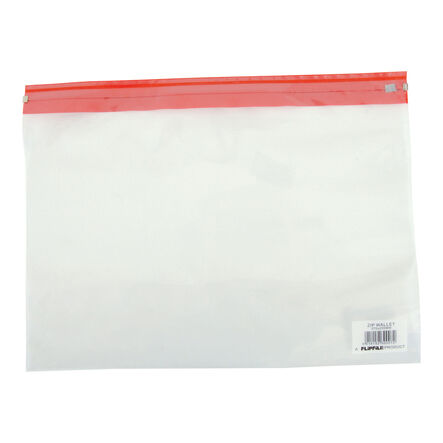 Flipfile Plastic Zip Wallets A4+ 25pk Red Red hi\-res