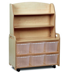 Millhouse Mobile Welsh Dresser Display Storage Clear Tubs  hi-res