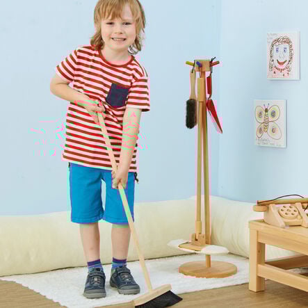 Role Play Wooden Cleaning Set with Stand  hi\-res