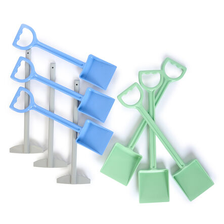Recycled Plastic Rakes \x26 Shovels Set Pastel 9pk  hi\-res
