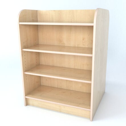 Double Sided Library Bookcase In Maple  hi\-res
