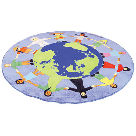Children Around the World Circular Rug  hi\-res