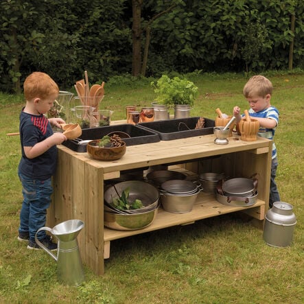 Outdoor Wooden Group Discovery Table  hi\-res