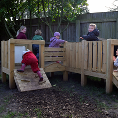 Large Outdoor Wooden Adventure Unit  Large Outdoor Wooden Adventure Unit  hi-res