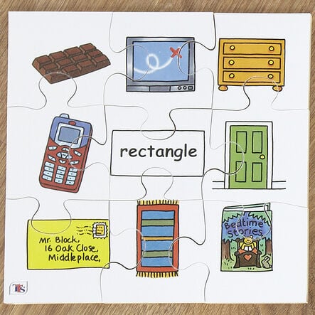 Wooden Shape Recognition Jigsaw Puzzle 4pk  hi\-res