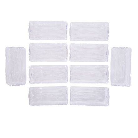 TTS Glacier Effect Clear Plastic Ice Bricks 10pk  hi\-res