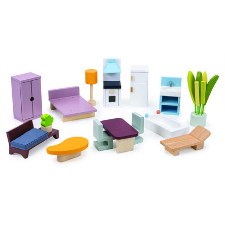 Small World Wooden Dolls House \x26 Furniture Set  hi\-res