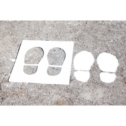 Social Distancing Playground Footprint Stencils 10pk  hi\-res