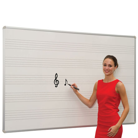 Wall Mounted Music Ruled Whiteboards H900 x W1200mm  hi\-res