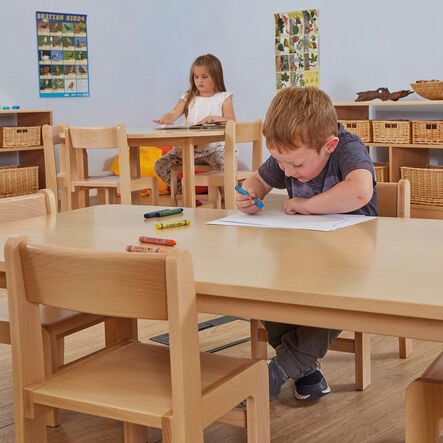 Beech Veneer Rectangular Classroom Tables  hi\-res