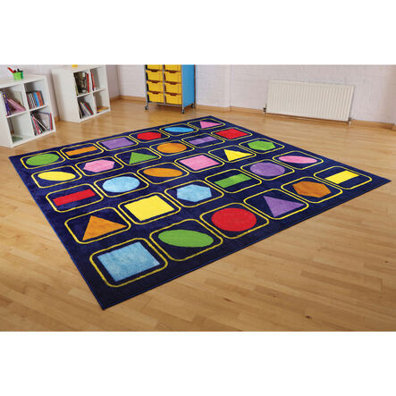 Geometric Shapes Square Placement Carpet 3 x 3m  hi\-res