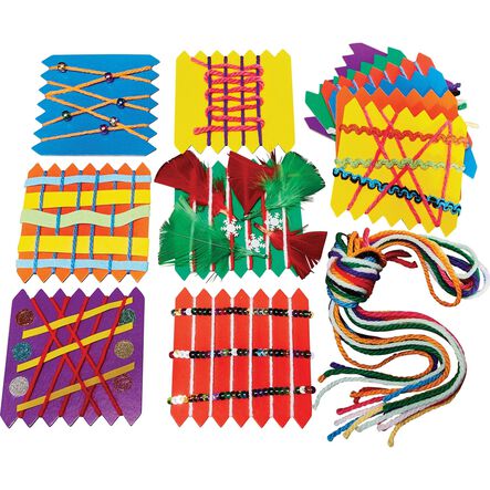 Weaving Boards \x26 Yarn Set 30pk  hi\-res