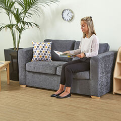 Adult Sized Sofa Grey H760 x W660 x L1370mm  Adult Sized Sofa Grey H760 x W660 x L1370mm  hi-res