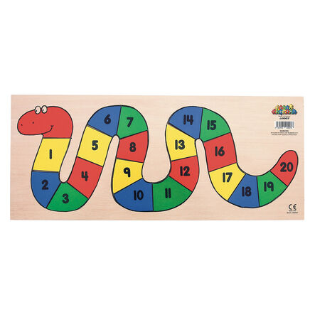 1 \- 20 Wooden Number Worm Puzzle  hi\-res
