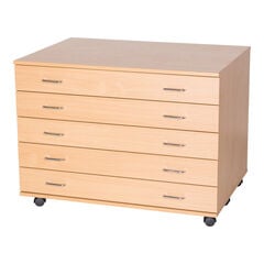 Mobile 5 Drawer Storage Plan Chest  hi-res