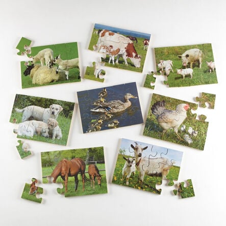 Animals and Their Young Jigsaw Puzzles 8pk  hi\-res