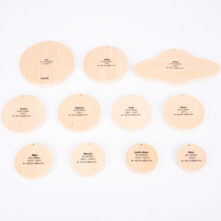 Wooden Solar System Discs  hi\-res
