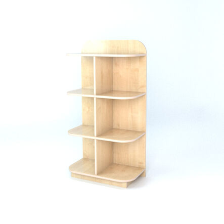 D\-End Cap Library Bookcase In Maple  hi\-res