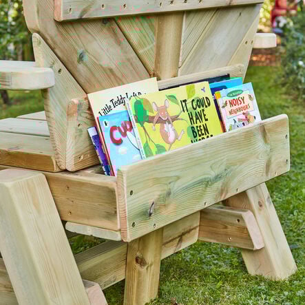 Storytellers\' Wooden Chair and 6 Stools  hi\-res