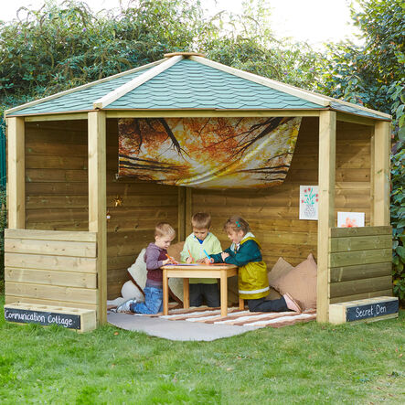 TTS Wooden Outdoor Corner Play Cottage  hi\-res