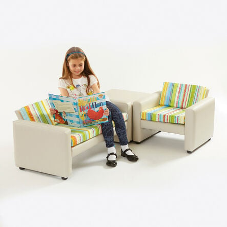 Stripe Corner Children’s Sofa Set Cream Cream hi\-res