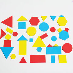 Coloured Magnetic Attribute Blocks 36pcs  Coloured Magnetic Attribute Blocks 36pcs  hi-res