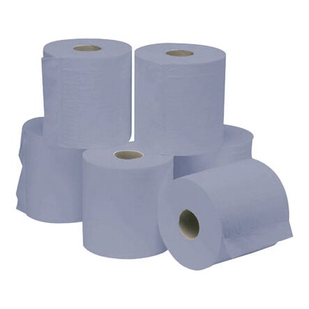 Centrefeed 2\-ply Blue Hand Towels 6pk  hi\-res