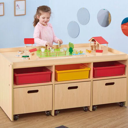 Wooden Play Table with Storage  hi\-res