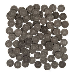 Plastic Play Money Coins 5p - 100pk  hi-res