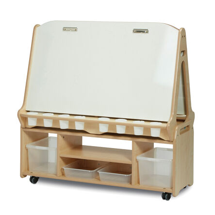 Millhouse Double Sided Whiteboard Easel W\/ High Trolley  hi\-res