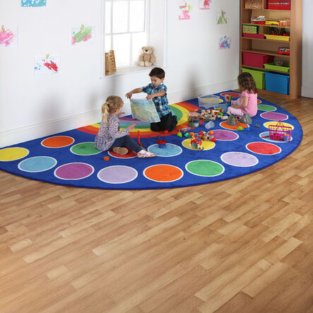 Rainbow Placement Rugs Semi\-Circle W2 x L4m  hi\-res