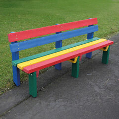 Reston Recycled Plastic 3 Seater Outdoor Bench SH330mm  hi-res