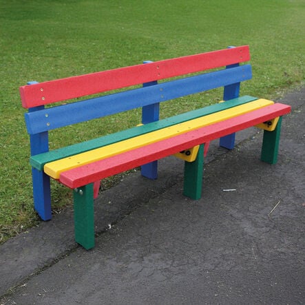 Marmax Reston Recycled Plastic 3 Seater Outdoor Bench MultiC  hi\-res
