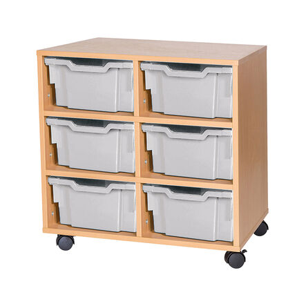 Mobile Double Tray Storage Unit 6 Deep  hi\-res