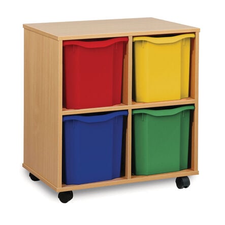 Mobile Tray Storage Unit With 4 Jumbo Trays  hi\-res