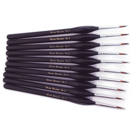 Triangular Handle Synthetic Brushes 10pk Size 2  hi\-res