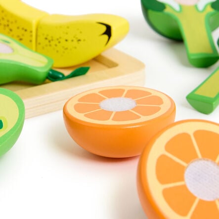 Role Play Wooden Slicing Fruit \x26 Veg Set  hi\-res