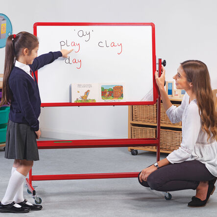 Mobile Tilt \'N\' Teach Whiteboard With Stand  hi\-res