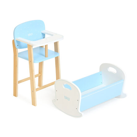 Role Play Baby Doll Highchair and Cot Bundle  hi\-res