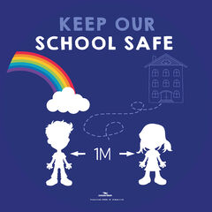 TTS 1m Social Distancing Wall Stickers  hi-res