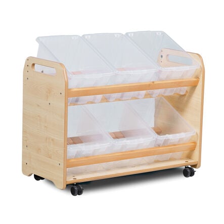 Tilted Storage Trolley on Wheels 6 Tubs\/Baskets  hi\-res
