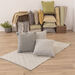 Large Eco Friendly Rug and Cushion Set Grey Grey hi\-res