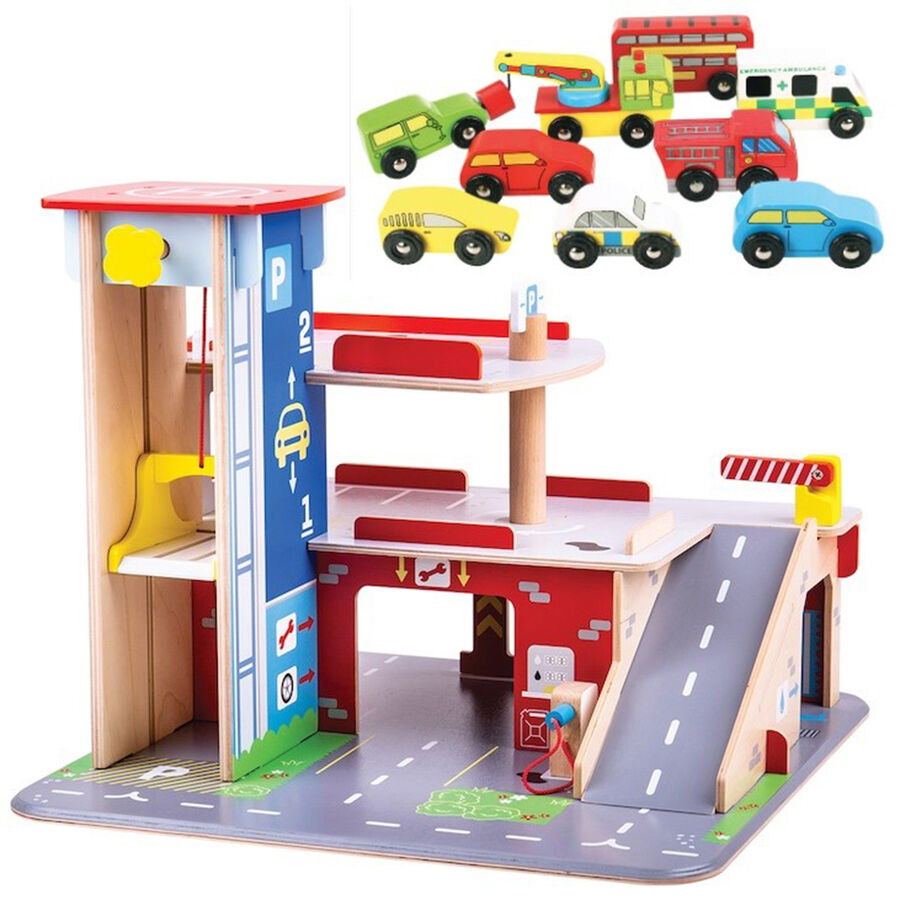 TOY GARAGE トラベル坊や Cars and Garage Bundle Deal | Small World Buildings | TTS